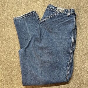 Vintage Rocky Mountain Jeans Mens 42x32 Made in USA Rockies Crossover Yoke Blue